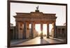 Brandenburg Gate (Brandenburger Tor) at sunrise, Platz des 18 Marz, Berlin Mitte, Berlin, Germany-Markus Lange-Framed Photographic Print