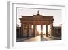 Brandenburg Gate (Brandenburger Tor) at sunrise, Platz des 18 Marz, Berlin Mitte, Berlin, Germany-Markus Lange-Framed Photographic Print