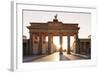 Brandenburg Gate (Brandenburger Tor) at sunrise, Platz des 18 Marz, Berlin Mitte, Berlin, Germany-Markus Lange-Framed Photographic Print