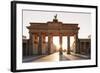 Brandenburg Gate (Brandenburger Tor) at sunrise, Platz des 18 Marz, Berlin Mitte, Berlin, Germany-Markus Lange-Framed Photographic Print