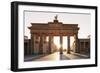 Brandenburg Gate (Brandenburger Tor) at sunrise, Platz des 18 Marz, Berlin Mitte, Berlin, Germany-Markus Lange-Framed Premium Photographic Print