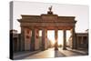 Brandenburg Gate (Brandenburger Tor) at sunrise, Platz des 18 Marz, Berlin Mitte, Berlin, Germany-Markus Lange-Stretched Canvas