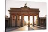 Brandenburg Gate (Brandenburger Tor) at sunrise, Platz des 18 Marz, Berlin Mitte, Berlin, Germany-Markus Lange-Stretched Canvas