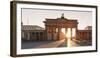 Brandenburg Gate (Brandenburger Tor) at sunrise, Platz des 18 Marz, Berlin Mitte, Berlin, Germany-Markus Lange-Framed Photographic Print