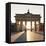 Brandenburg Gate (Brandenburger Tor) at sunrise, Platz des 18 Marz, Berlin Mitte, Berlin, Germany, -Markus Lange-Framed Stretched Canvas