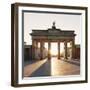 Brandenburg Gate (Brandenburger Tor) at sunrise, Platz des 18 Marz, Berlin Mitte, Berlin, Germany, -Markus Lange-Framed Photographic Print