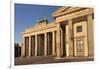 Brandenburg Gate (Brandenburger Tor) at sunrise, Quadriga, Berlin Mitte, Berlin, Germany, Europe-Markus Lange-Framed Premium Photographic Print