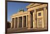 Brandenburg Gate (Brandenburger Tor) at sunrise, Quadriga, Berlin Mitte, Berlin, Germany, Europe-Markus Lange-Framed Premium Photographic Print