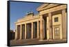 Brandenburg Gate (Brandenburger Tor) at sunrise, Quadriga, Berlin Mitte, Berlin, Germany, Europe-Markus Lange-Framed Stretched Canvas