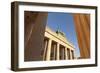 Brandenburg Gate (Brandenburger Tor) at sunrise, Quadriga, Berlin Mitte, Berlin, Germany, Europe-Markus Lange-Framed Photographic Print