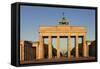 Brandenburg Gate (Brandenburger Tor) at sunrise, Quadriga, Berlin Mitte, Berlin, Germany, Europe-Markus Lange-Framed Stretched Canvas