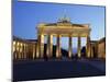 Brandenburg Gate Floodlit in the Evening, Pariser Platz, Unter Den Linden, Berlin, Germany, Europe-null-Mounted Photographic Print