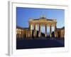 Brandenburg Gate Floodlit in the Evening, Pariser Platz, Unter Den Linden, Berlin, Germany, Europe-null-Framed Photographic Print