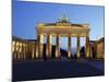 Brandenburg Gate Floodlit in the Evening, Pariser Platz, Unter Den Linden, Berlin, Germany, Europe-null-Mounted Photographic Print