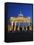 Brandenburg Gate Floodlit in the Evening, Pariser Platz, Unter Den Linden, Berlin, Germany, Europe-null-Framed Stretched Canvas