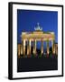 Brandenburg Gate Floodlit in the Evening, Pariser Platz, Unter Den Linden, Berlin, Germany, Europe-null-Framed Photographic Print