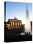 Brandenburg Gate, Floodlit, Pariser Platz, Unter Den Linden, Berlin, Germany, Europe-null-Stretched Canvas