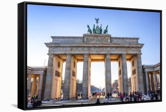 Brandenburg Gate in Berlin - Germany-bloodua-Framed Stretched Canvas