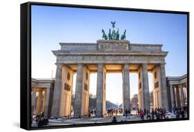 Brandenburg Gate in Berlin - Germany-bloodua-Framed Stretched Canvas