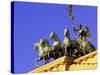 Brandenburg Gate Quadriga, Unter Den Linden, Berlin, Germany-Walter Bibikow-Stretched Canvas