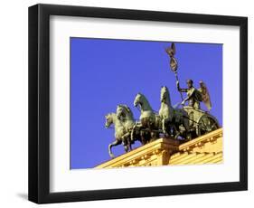 Brandenburg Gate Quadriga, Unter Den Linden, Berlin, Germany-Walter Bibikow-Framed Photographic Print