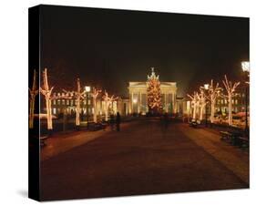 Brandenburg Gate Xmas, Berlin-null-Stretched Canvas