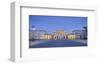 Brandenburger Tor in the evening, Berlin, Germany-null-Framed Art Print