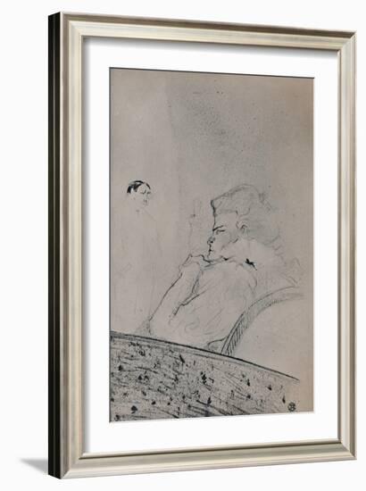 'Brandes in Her Dressing Room', c.1895, (1946)-Henri de Toulouse-Lautrec-Framed Giclee Print