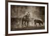 Branding at Lost Canyon-Barry Hart-Framed Giclee Print