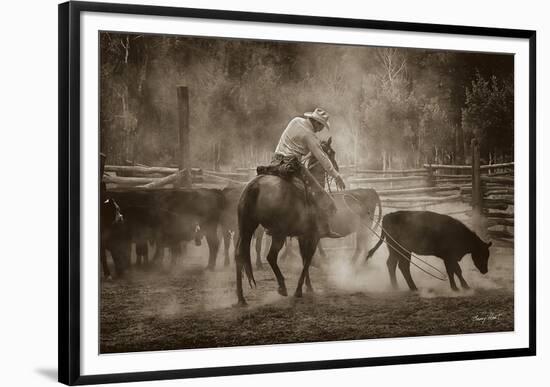 Branding at Lost Canyon-Barry Hart-Framed Giclee Print