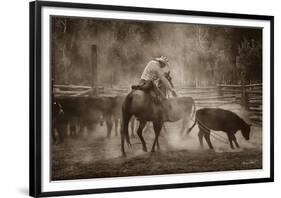 Branding at Lost Canyon-Barry Hart-Framed Giclee Print