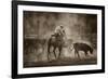 Branding at Lost Canyon-Barry Hart-Framed Giclee Print