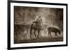 Branding at Lost Canyon-Barry Hart-Framed Giclee Print