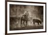 Branding at Lost Canyon-Barry Hart-Framed Giclee Print