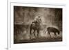 Branding at Lost Canyon-Barry Hart-Framed Giclee Print