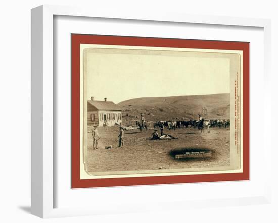 Branding Cattle-John C. H. Grabill-Framed Giclee Print