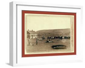 Branding Cattle-John C. H. Grabill-Framed Giclee Print