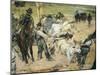 Branding of Young Bulls in Maremma, Circa 1887-Giovanni Fattori-Mounted Giclee Print