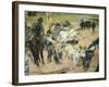 Branding of Young Bulls in Maremma, Circa 1887-Giovanni Fattori-Framed Giclee Print