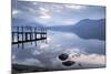 Brandlehow Bay, Borrowdale, Lake Derwent Water at daybreak, Lake District Nat'l Park, England-John Potter-Mounted Photographic Print