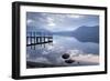 Brandlehow Bay, Borrowdale, Lake Derwent Water at daybreak, Lake District Nat'l Park, England-John Potter-Framed Photographic Print