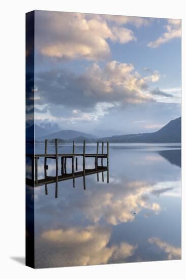 Brandlehow Bay, Borrowdale, Lake Derwent Water at daybreak, Lake District Nat'l Park, England-John Potter-Stretched Canvas