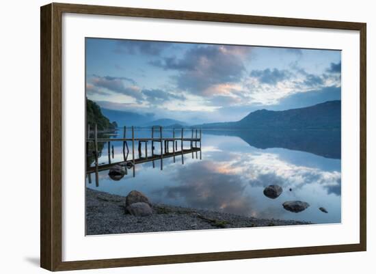 Brandlehow Bay, Borrowdale, Lake Derwent Water at Daybreak-John Potter-Framed Photographic Print