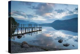 Brandlehow Bay, Borrowdale, Lake Derwent Water at Daybreak-John Potter-Stretched Canvas