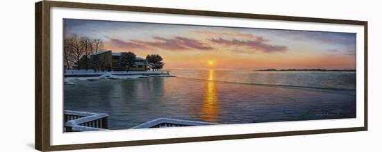 Branford Sunset Beach-Bruce Dumas-Framed Premium Giclee Print