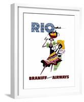 Braniff International Airways, Rio-null-Framed Art Print