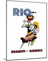 Braniff International Airways, Rio-null-Mounted Art Print