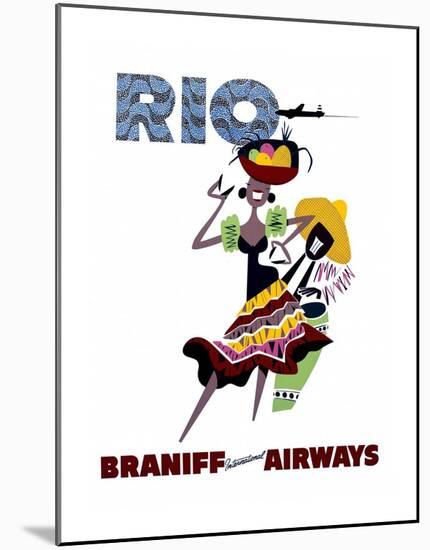 Braniff International Airways, Rio-null-Mounted Art Print