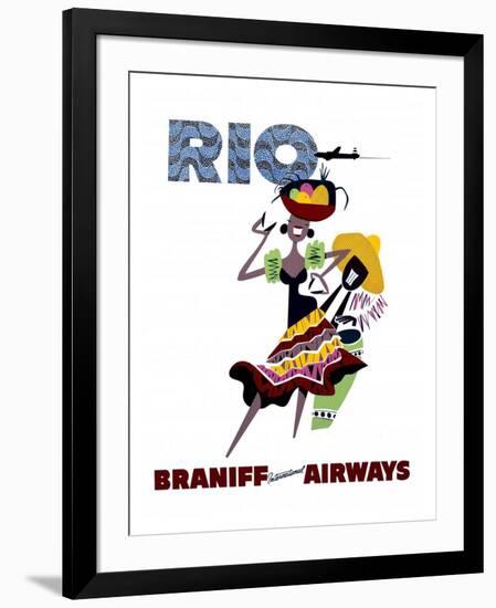 Braniff International Airways, Rio-null-Framed Art Print