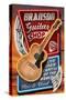 Branson, Missouri - Acoustic Guitar Music Shop-Lantern Press-Stretched Canvas